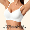 Women's Jelly Bra No Wire T-Shirt Bra Push up Seamless Bra with Support